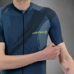 Carnac Men's Brosse Short Sleeve Jersey / Blue -AOI Bike Shop CLCABSSJB P5