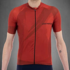 Carnac Men's Brosse Short Sleeve Jersey / Red -AOI Bike Shop CLCABSSJR P3