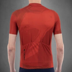 Carnac Men's Brosse Short Sleeve Jersey / Red -AOI Bike Shop CLCABSSJR P4