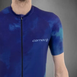 Carnac Men's Meteo Short Sleeve Jersey / Blue -AOI Bike Shop CLCAMSSJB P5