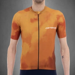 Carnac Men's Meteo Short Sleeve Jersey / Gold -AOI Bike Shop CLCAMSSJG P3