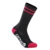 Carnac Stripe Perform Cycling Socks / Black & Burgundy -AOI Bike Shop CLCASTRPCSBBU P1