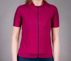 Carnac Women's Short Sleeve Jersey / Burgundy -AOI Bike Shop CLCAWSSJBUR P7