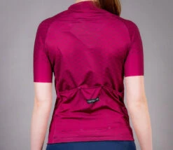 Carnac Women's Short Sleeve Jersey / Burgundy -AOI Bike Shop CLCAWSSJBUR P8