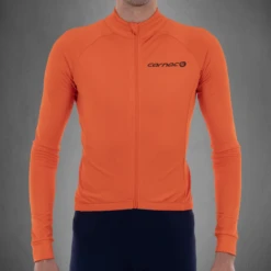 Carnac Men's Long Sleeve Cycling Jersey -AOI Bike Shop Long sleave jersey orange model