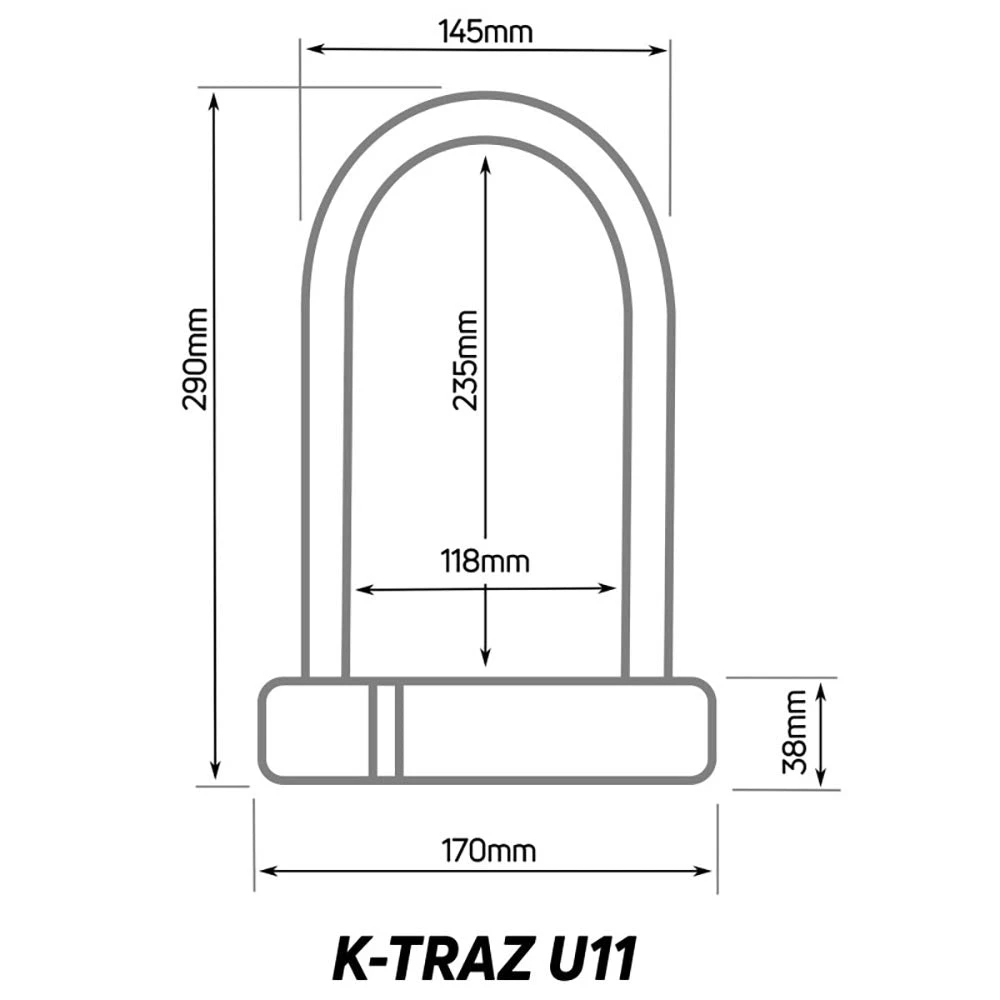 Zefal K-Traz U11 Bicycle U-Lock 4 Zefal K-Traz U11 Bicycle U-Lock - Image 2